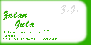 zalan gula business card